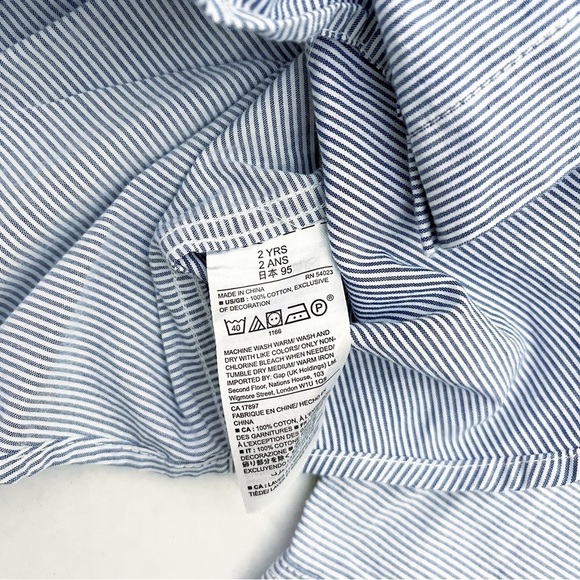 GAP Baby Gap Blue Striped Button-Down Shirt - Size 2 Years - Picture 4 of 8